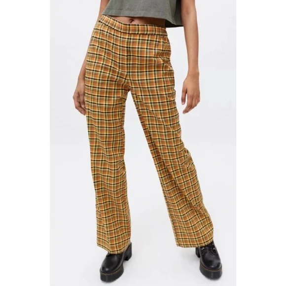 Urban Outfitters Sz M Colette Pull-On Pants 31"In Straight Leg Plaid Preppy Geek - Picture 9 of 9